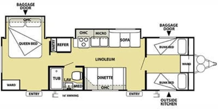 2013 Forest River Salem Cruise Lite 291FB 9 Berth American Caravan 5th Wheel RV