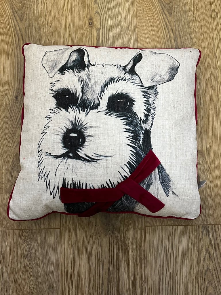 image for Christmas dog print scatter cushion 