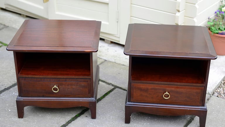 Pair Of Stag Minstrel 1 drawer bedside cabinets