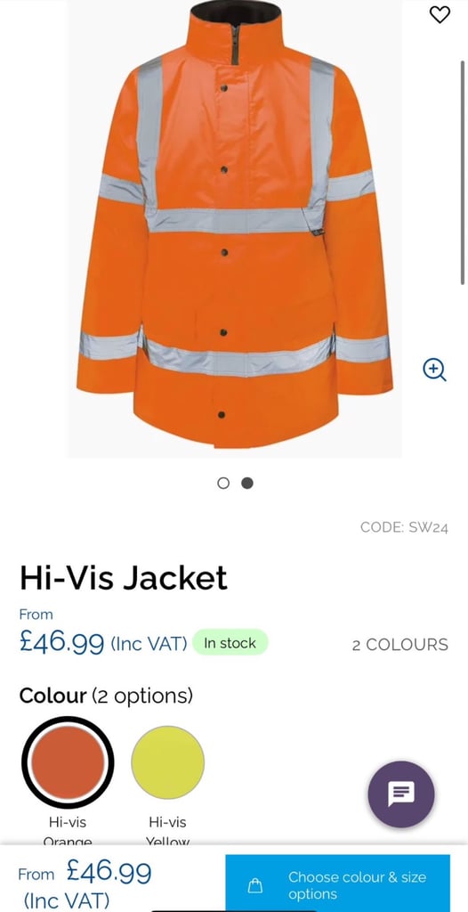 Various Workwear Hi Vis Jackets Orange Yellow Polos Cargo Trousers, NEW