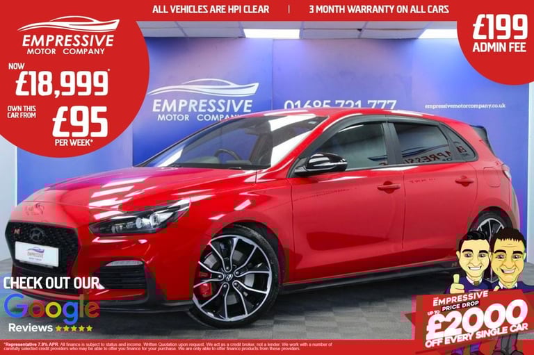 image for 2018 68 HYUNDAI I30 2.0 T-GDI N PERFORMANCE HATCHBACK 5DR PETROL MANUAL EURO 6 (