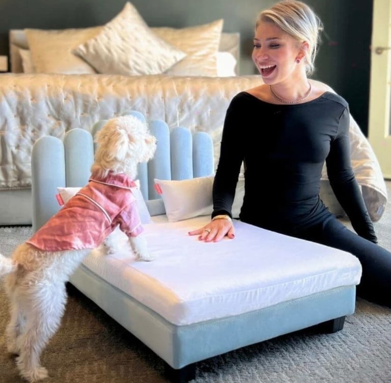  HOOMAN SOHO LUXURY HUMAN QUALITY PET BED  DOG – Riviera Blue | Model: LUX-SML-B
