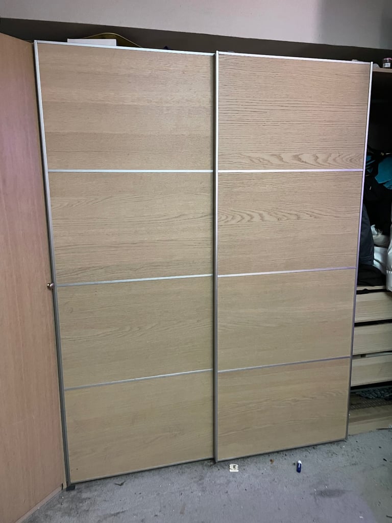 image for FREE DELIVERY 🥰🚚🥰 IKEA PAX BROWN SLIDING WARDROBE GOOD CONDITION