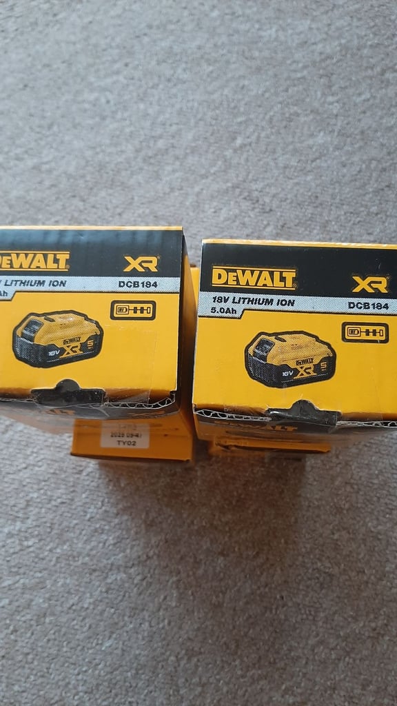 Dewalt 18v 5ah Battery. £40 each.