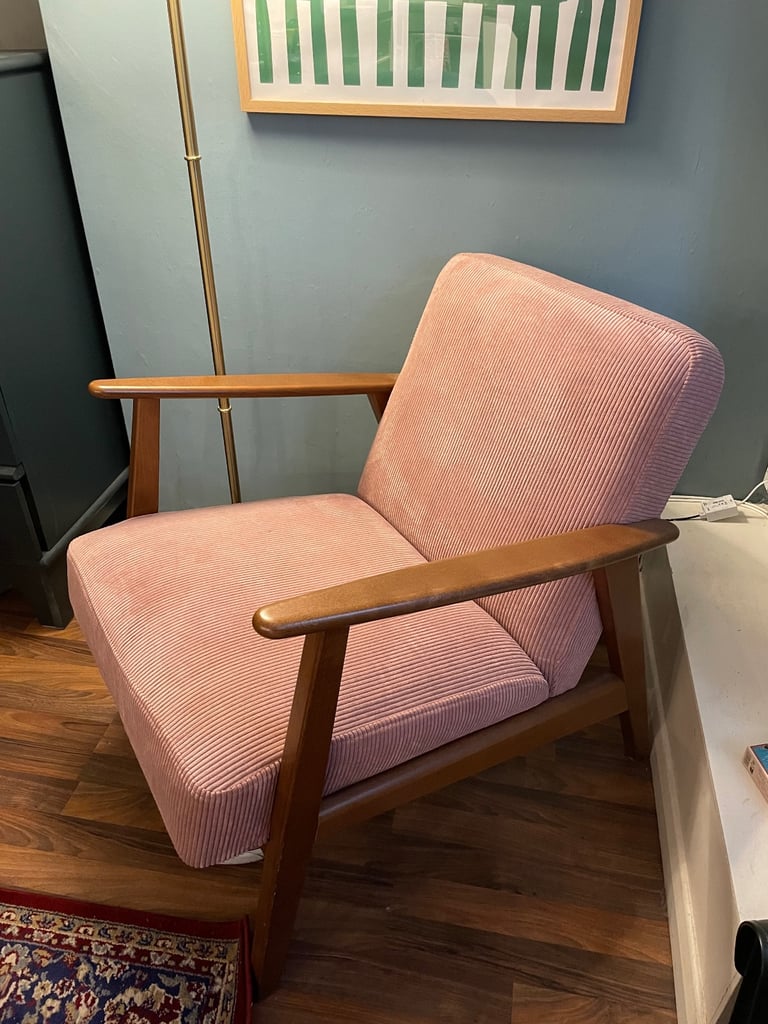 IKEA Ekenaset Armchair - velvet pink cover