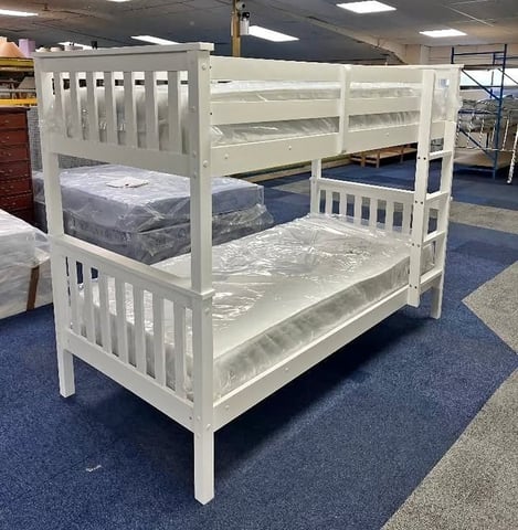 Luxury Ashton Wooden Bunk Bed Single Frame Mattress  decoding=