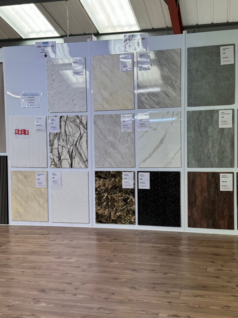 PVC Cladding 10mm, tongue & groove,Trims, adhesives, CSH BATHROOMS LTD