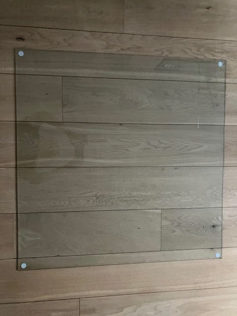 NeuType Glass OfficeChair Mat, Tempered Glass for Carpet or Hardwood 90cm x 90cm