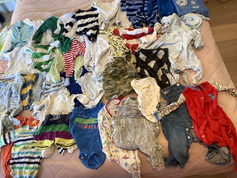 74 Items Baby Boy Clothes Bundle Age 0-3,3-6,6-9,9-12, 12-18 Months and 2 years
