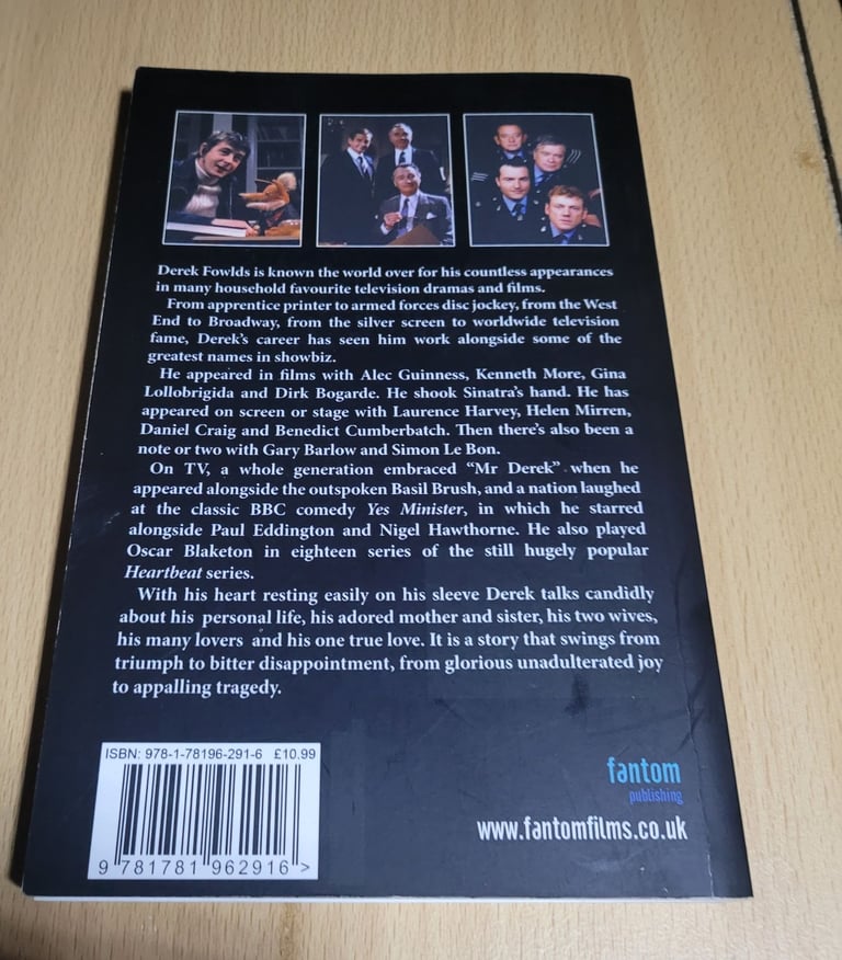 Derek Fowlds  A Part Worth Playing My Autobiography Scarce Paperback Book b5 