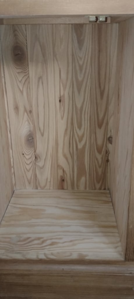 PINE CABINET WITH A TOP DRAWER 