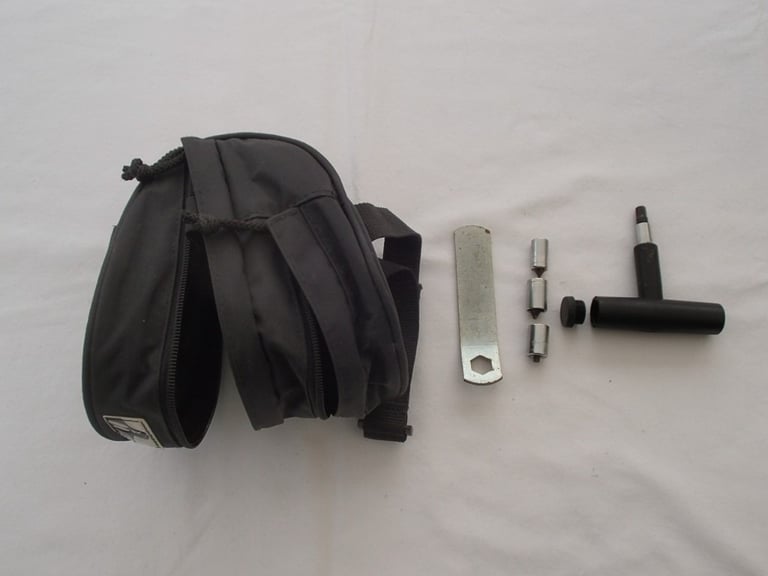 image for Bicycle Saddle Bag with Multitask fitted Screwdriver and Spanners