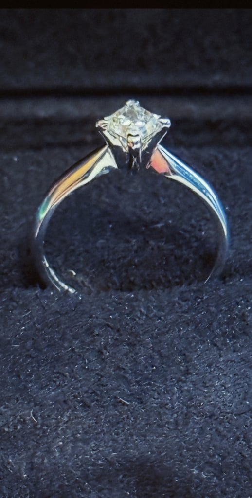 Stunning Platinum Princess Cut Diamond Engagement Ring by Samara James