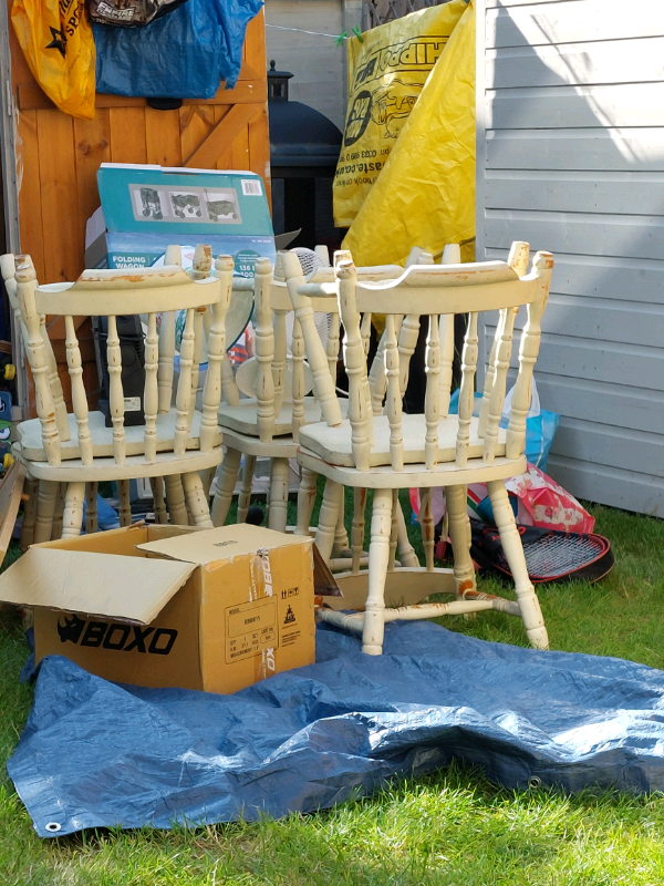 Free 6 solid pine chairs