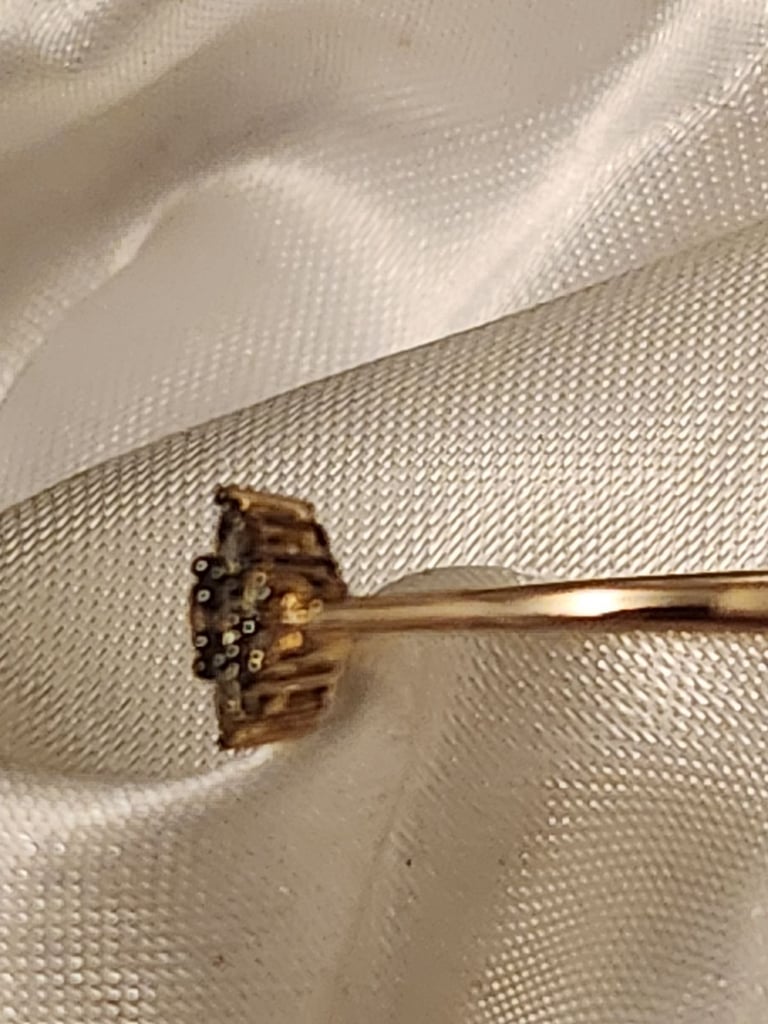 NEE 14Ct SIZE R 14ct Gold Ring Size R SGL CERTIFIED Natural Green Diamonds BOAT RING 0.33ct New 