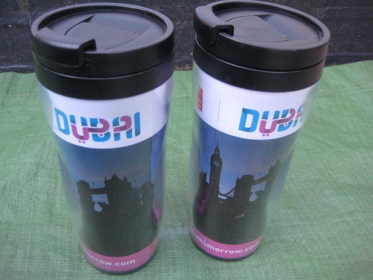 image for Two Brand New Thermal Drinking Cups with Watertight Lids: The 2 for £3.00