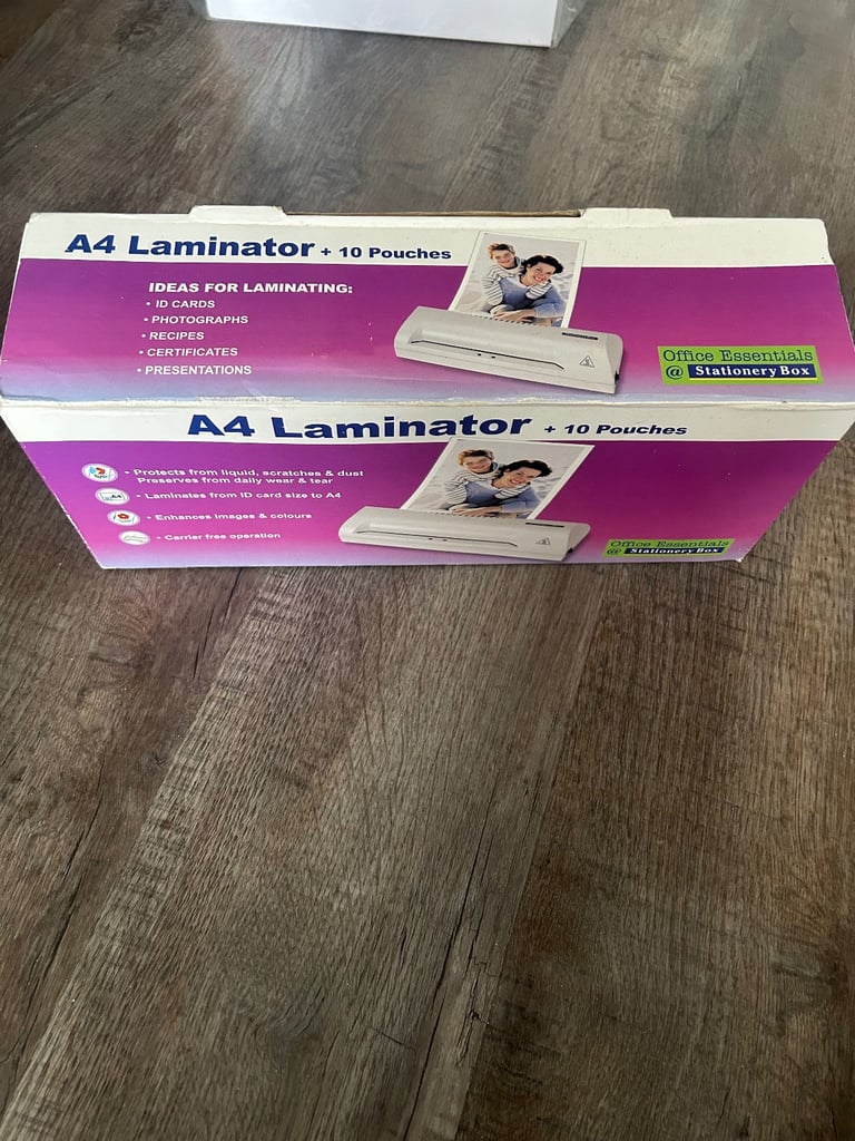 image for New A4 Laminator with 10 Pouches