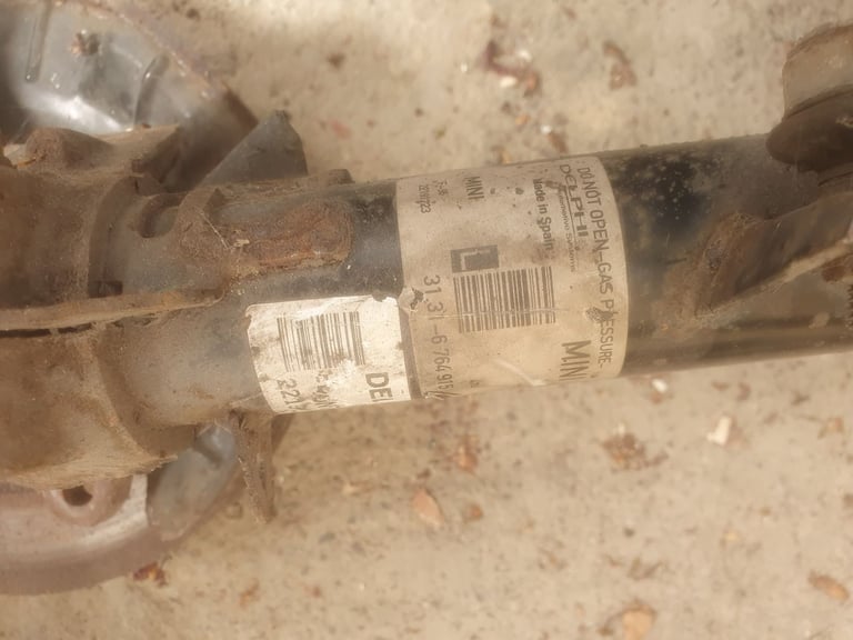 Mini one strut leg nearside/ passenger side n/s/f, front complete leg