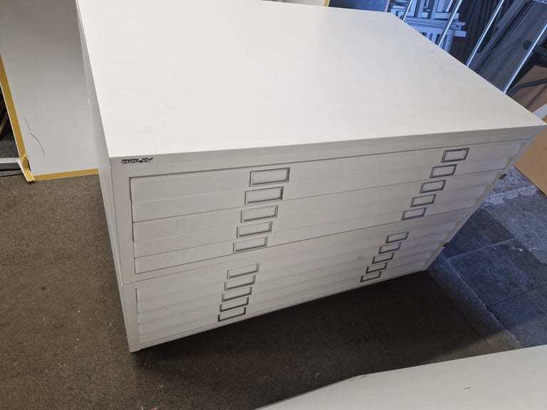 Bisley A1 Plan File Chest Filing Cabinet with 10 drawers for drawing prints etc in excellent 