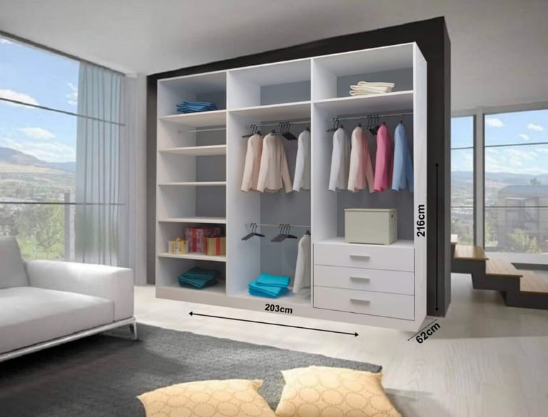 Fully assembled wardrobe,Chest of drawers And Besdside Tables For Sale Home Delivery