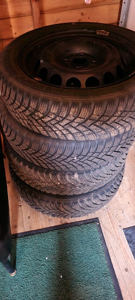image for 4 x hankook winter i*cept rs3 165 60 R15 Tyres plus Steel Wheels