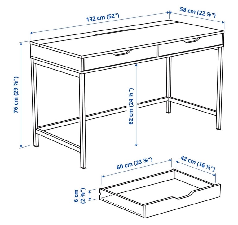 IKEA ALEX Desk, Black Colour 