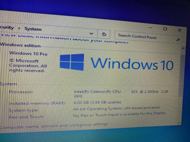 Laptop Toshiba 15,6 inch 