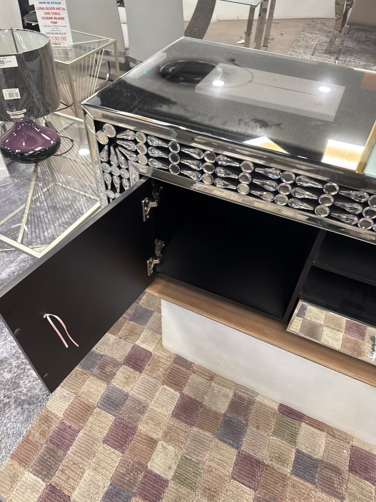 Crushed glass tv unit reduced ex display 