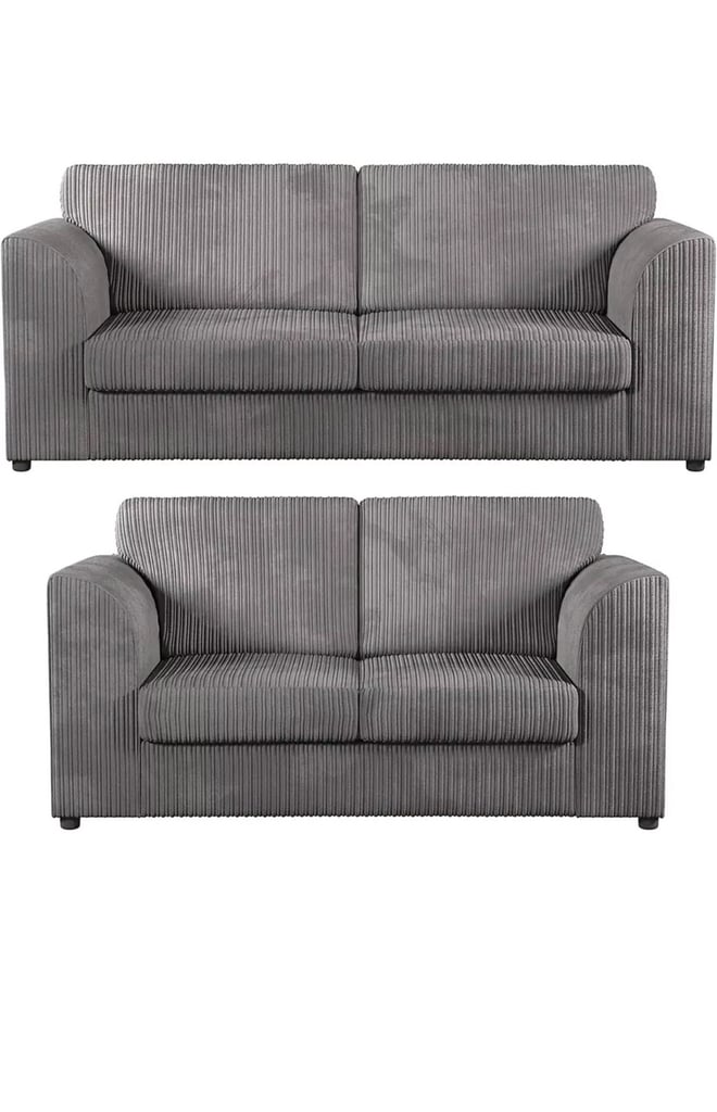 image for Dylan jumboo cord grey 3+2 full back