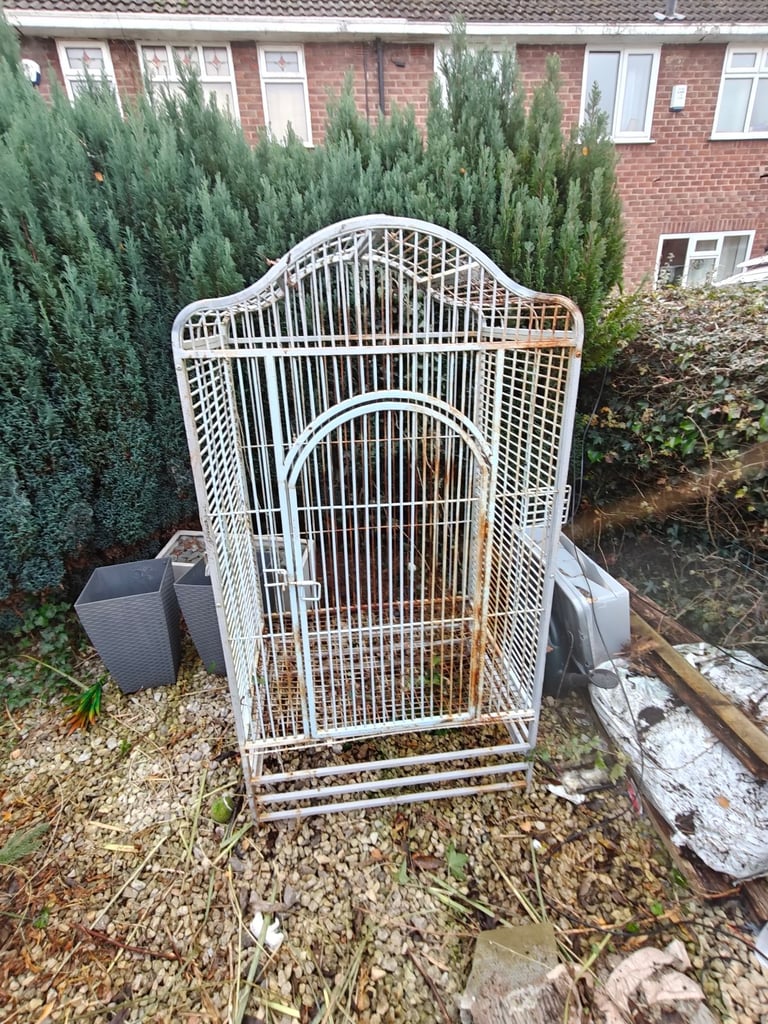 Large metal bird, parrot cage or scrap metal, free