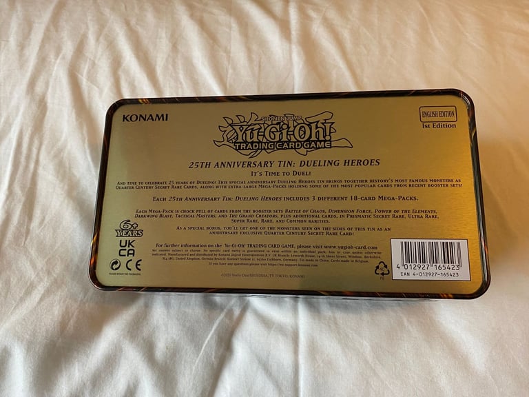 EMPTY Yu-Gi-Oh 25th Anniversary Tin Duelling Heroes 2020 Storage Collectors