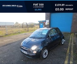 FIAT 500 1.2 LOUNGE 2014,Low Mileage,Glass Roof,Bluetooth,58mpg,£30 Tax,58mpg,F.S.H