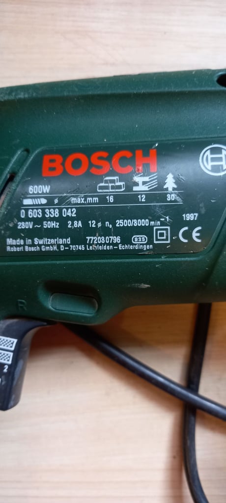 Bosch hammer action 2x speed drill