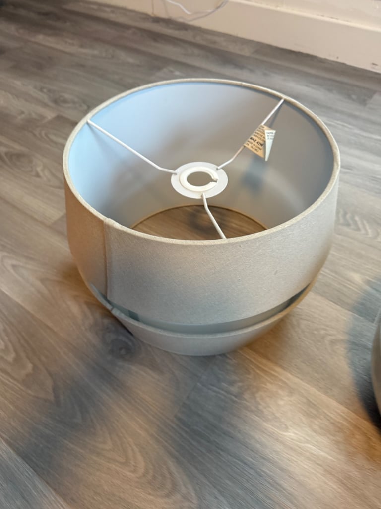 Colours Cassio light grey two tier cylinder light shades 