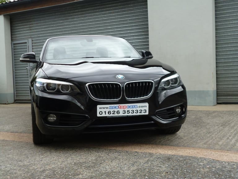 BMW 218i Sport AUTO Convertible 2019 Black 46000 miles one owner FSH Superb 