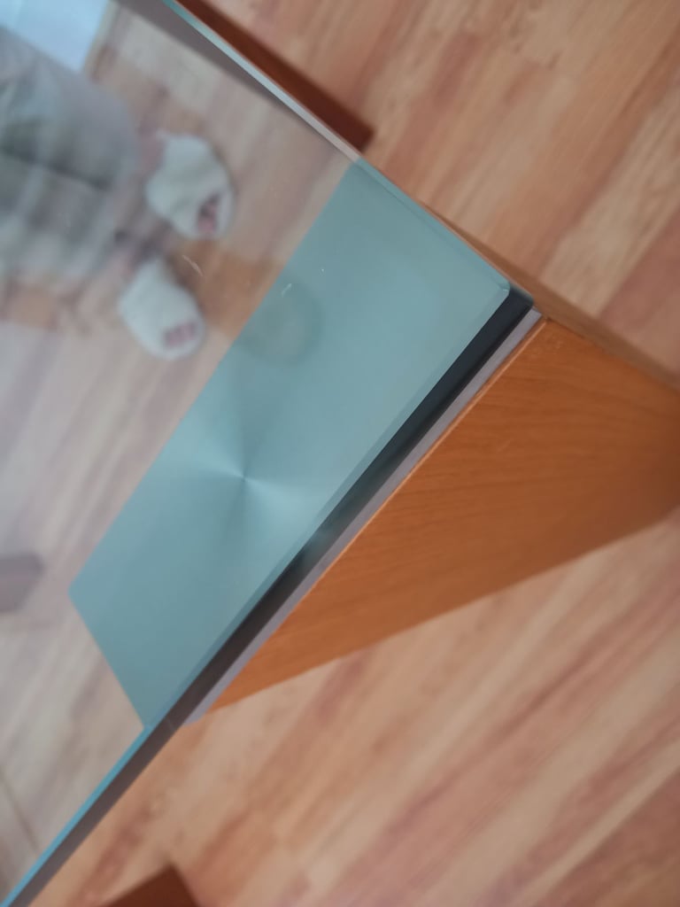 Dwell glass topped dining table excellent