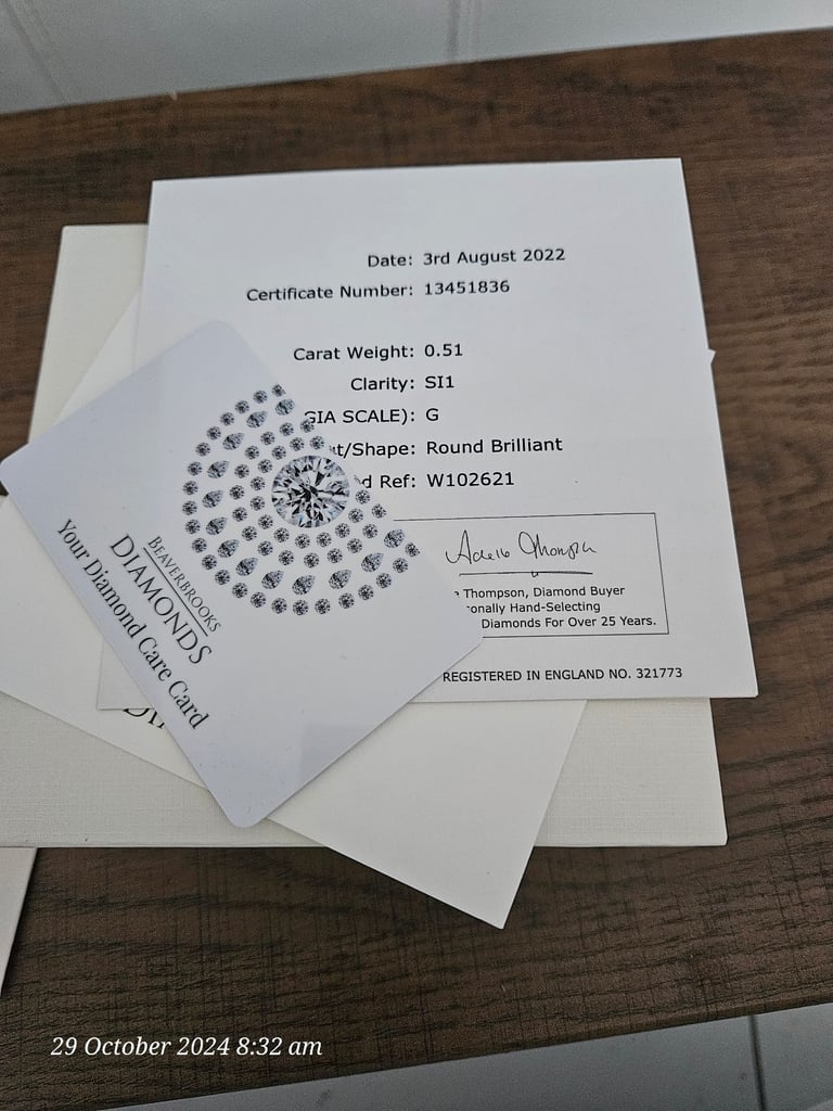 Beaverbrooks full diamond eternity ring size M 