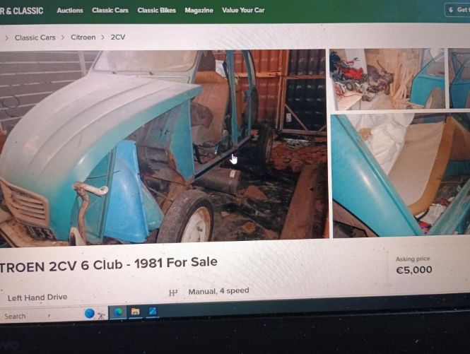 CITROEN 2CV   602cc ALL PARTS BARN FIND £5000  CASH OFFERS