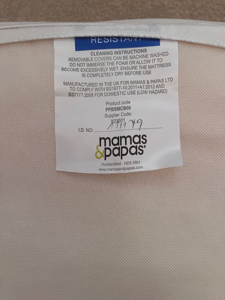 East Coast Angelina cot bed inc. M&P mattress