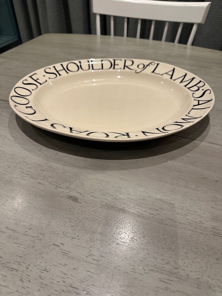 image for Original, 1st Quality, Rare EMMA BRIDGEWATER Black Toast XL Oval Serving Platter