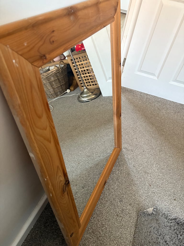 image for Pine wooden mirror