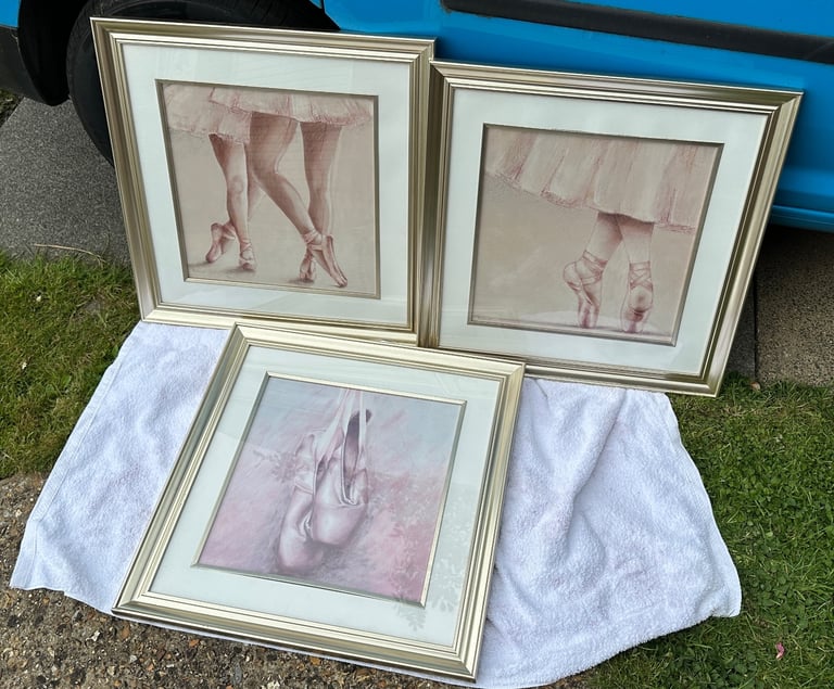 image for 3 x Framed Ballet Themed prints 