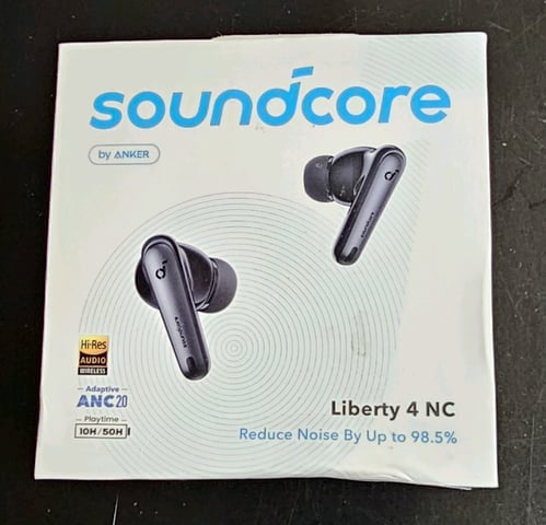 soundcore by Anker Liberty 4 NC Wireless Earbuds, 98.5% Noise Reduction,  Adaptive Noise Cancelling to Ears and Environment, Hi-Res Sound, 50H  Battery