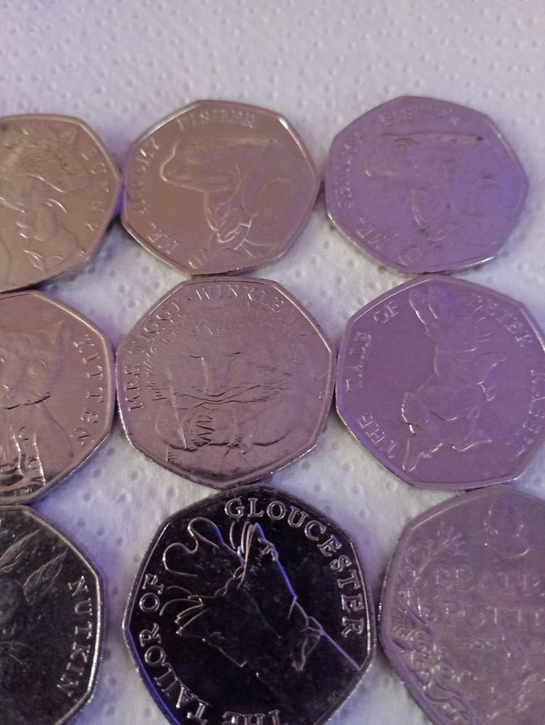 Beatrice potter 50ps x 9 