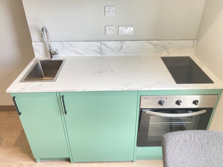 Includes Bills Brand New Build Block Lift Studio Flats Shower Open Plan Very Near Rail Bus Shops