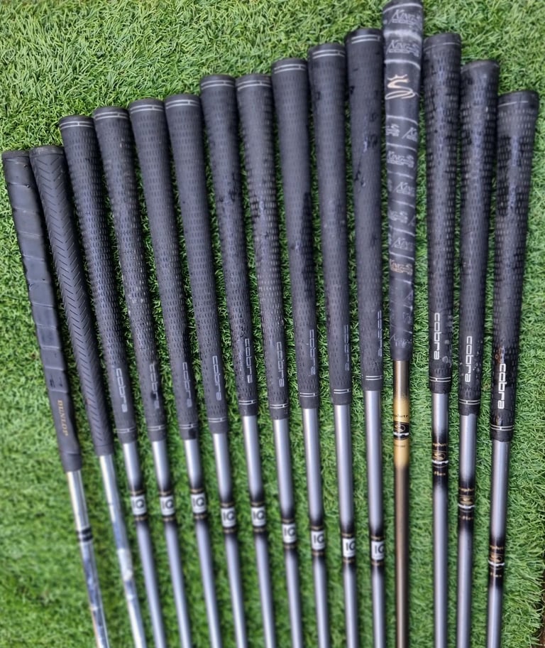 KING COBRA - OFFSET 3-SW, 1-3-5-7, Chipper wedge, putter, CALLAWAY bag, trolley & EXTRA's