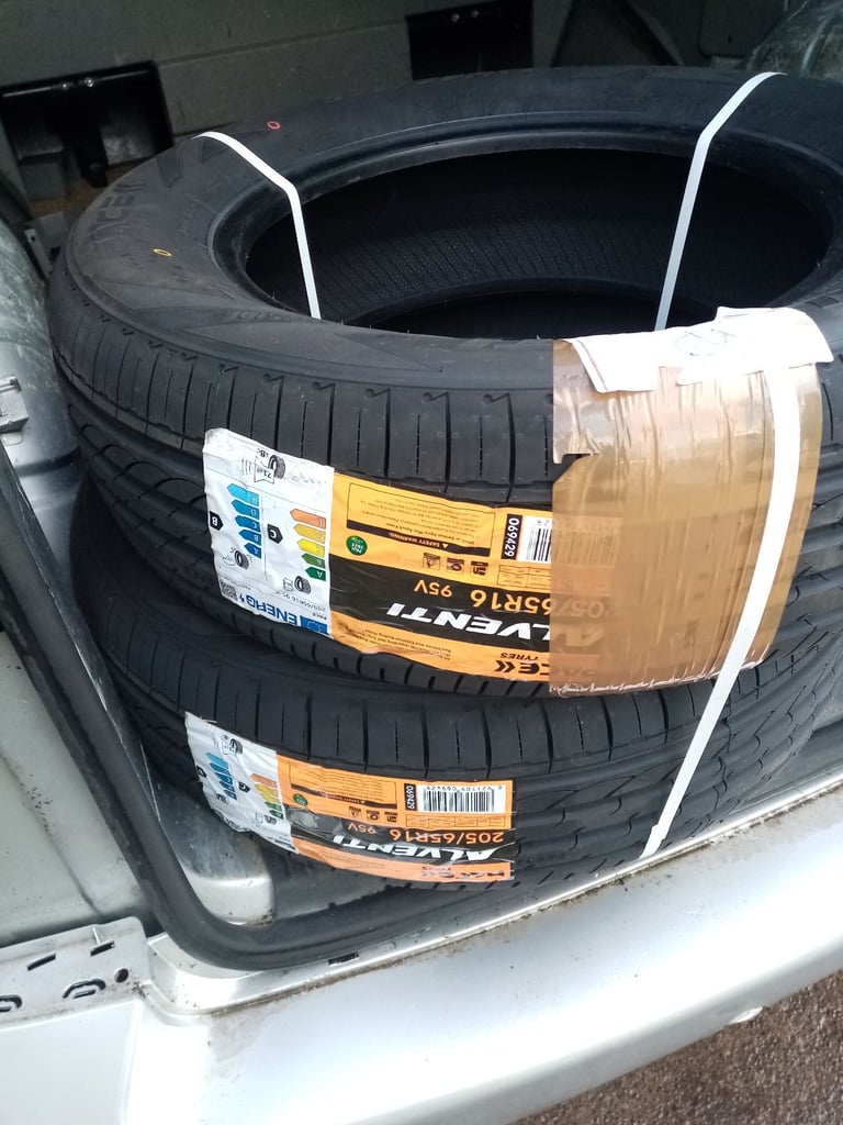 image for 2 x ALVENTI 205/65 R16 95V tyres for cars but not for vans