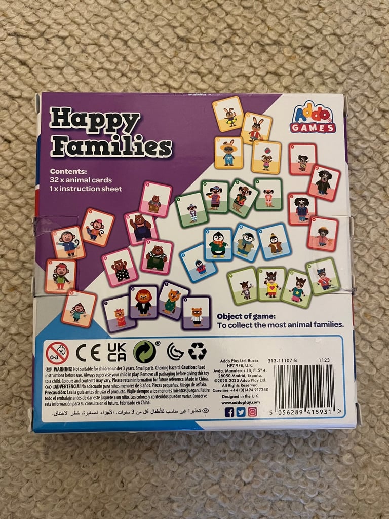 Happy families game