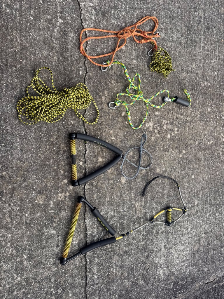 Various tow lines / grips for jetskis/ waterskiing, towing inflatables etc 