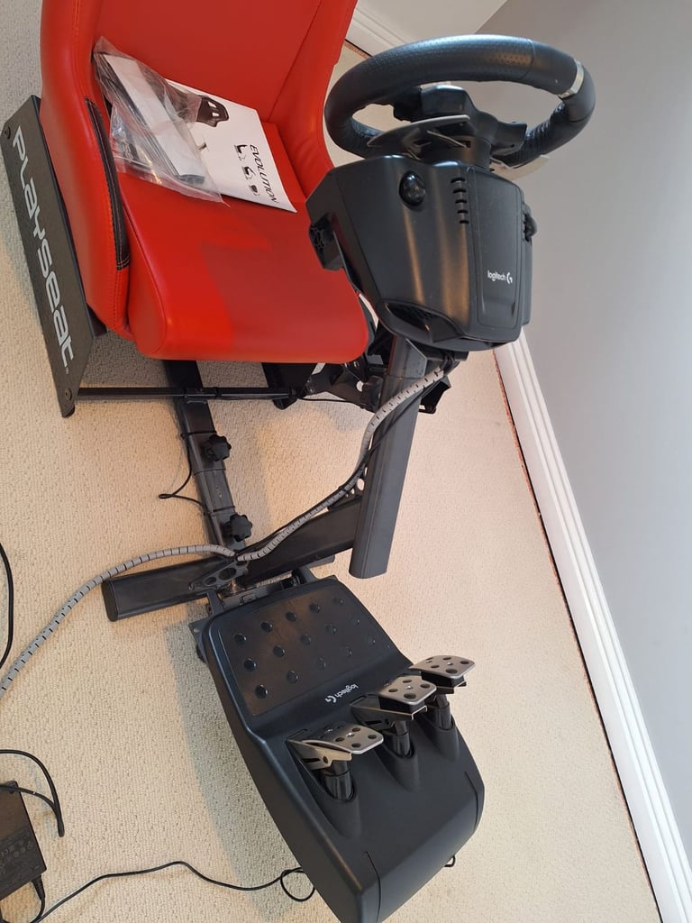Gaming chair, pedals, wheel etc